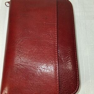 Wilsons Leather Rich Red Wallet Italian Leather